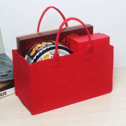 Liran Gift Basket Felt Material Desktop Tote Basket New Year's Fruit Storage Basket New Year's Holiday Packaging Liran Gift Basket Felt Material Desktop Tote Basket New Year's Fruit Storage Basket New Year's Holiday Packaging