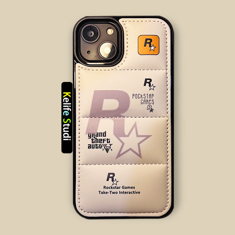 GTA Rockstar Puffy Puffer Down Jacket 15, 14, 13, 12, 11 iPhone Case