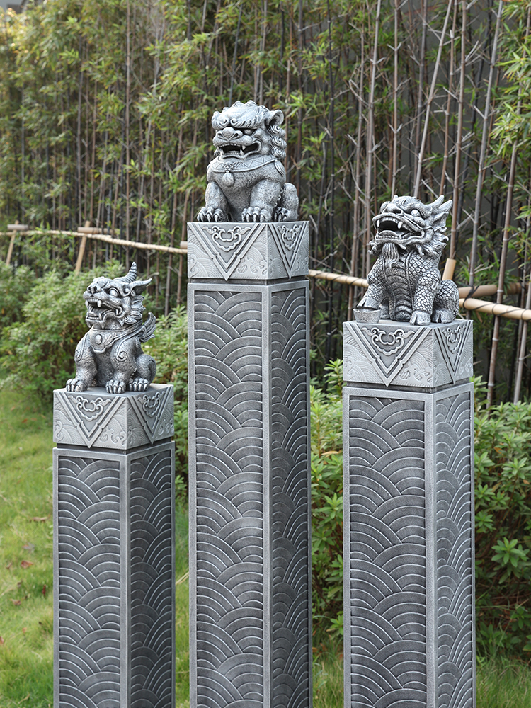 石の屋外の手彫りの石の状態庭の装飾ライオンの彫刻| Alibaba.com