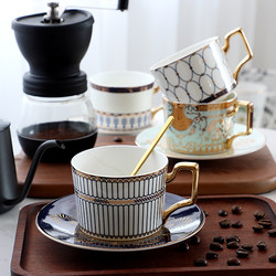 High-End Exquisite English Afternoon Tea Set with Coffee Cup and Saucer, Bone China Cup, Saucer, and Spoon Set, Ceramic Light Luxury High-End Exquisite English Afternoon Tea Set with Coffee Cup and Saucer, Bone China Cup, Saucer, and Spoon Set, Ceramic Light Luxury