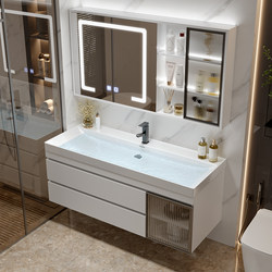 2025 New Model Gilt Stone Integrated Basin Ocean Basin Bathroom Vanity Sink Washbasin Bathroom Cabinet Set 2025 New Model Gilt Stone Integrated Basin Ocean Basin Bathroom Vanity Sink Washbasin Bathroom Cabinet Set