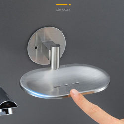 Bathroom soap box 304 stainless steel punch-free toilet wash basin kindergarten soap bathroom shelf Bathroom soap box 304 stainless steel punch-free toilet wash basin kindergarten soap bathroom shelf