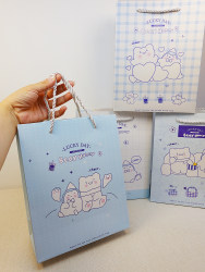Korean Style Ins Cartoon White Paper Cardboard Bag Paper Tote Shopping Bag Gift Bag Birthday Gift Packaging Bag Korean Style Ins Cartoon White Paper Cardboard Bag Paper Tote Shopping Bag Gift Bag Birthday Gift Packaging Bag