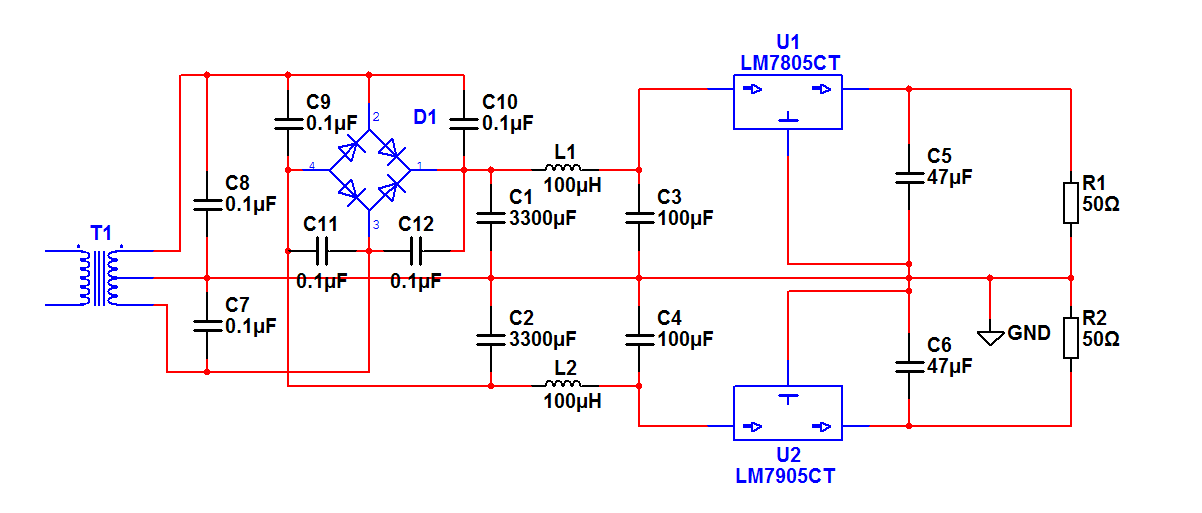 L7905cv dg схема подключения