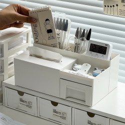 Desktop Storage Box, Living Room Coffee Table, Remote Control, Tissue Box, Student Large-Capacity Stationery Pen Holder, Storage Rack, Drawer Type Desktop Storage Box, Living Room Coffee Table, Remote Control, Tissue Box, Student Large-Capacity Stationery Pen Holder, Storage Rack, Drawer Type