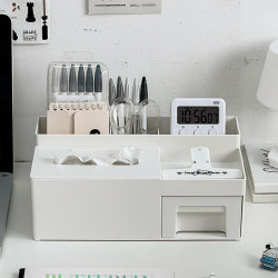 Desktop Storage Box, Remote Control Paper Box, Student Large-Capacity Pen Holder, Storage Rack, Drawer-Type High-End Organizing Box Desktop Storage Box, Remote Control Paper Box, Student Large-Capacity Pen Holder, Storage Rack, Drawer-Type High-End Organizing Box