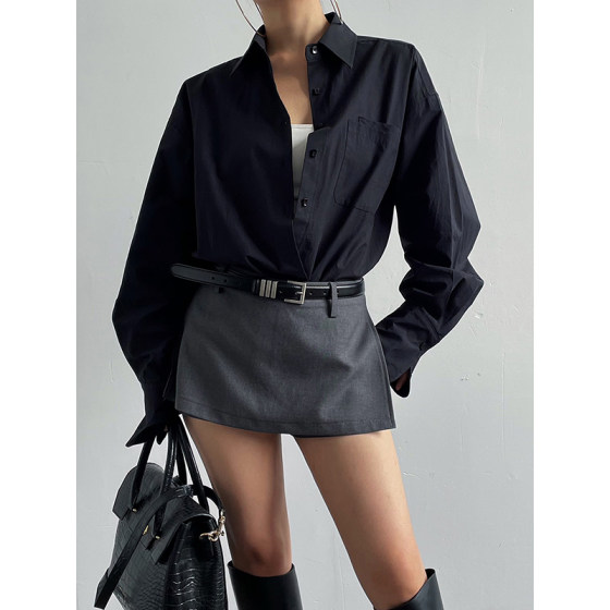 AcupStudio Jiang Upper Right Double Pocket Casual Long Sleeve Shirt Women's Autumn Loose Loose Silhouette Shirt
AcupStudio Jiang Upper Right Double Pocket Casual Long Sleeve Shirt Women's Autumn Loose Loose Silhouette Shirt