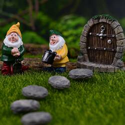 Simulated Dwarf Wooden Door Resin Ornaments Micro Landscape Garden Balcony Courtyard Decoration Stone Path Simulated Dwarf Wooden Door Resin Ornaments Micro Landscape Garden Balcony Courtyard Decoration Stone Path