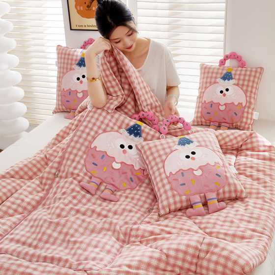 Cotton dual-purpose pillow cushion pillow quilt nap air conditioning quilt pure cotton cartoon portable car sofa office 
Cotton dual-purpose pillow cushion pillow quilt nap air conditioning quilt pure cotton cartoon portable car sofa office