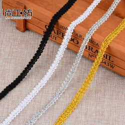 Black and White Centipede Herringbone Lace Webbing Clothing Clothing Curtain Accessories Weaving DIY Handmade Decorative Edge Accessories Black and White Centipede Herringbone Lace Webbing Clothing Clothing Curtain Accessories Weaving DIY Handmade Decorative Edge Accessories