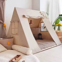 Scandinavian ins Children's Secret Base Toy House Boys and Girls Indoor Castle Playhouse Cotton Canvas Tent Scandinavian ins Children's Secret Base Toy House Boys and Girls Indoor Castle Playhouse Cotton Canvas Tent
