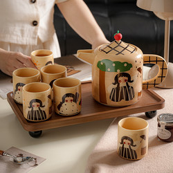 Retro Cute Tea Set for One Person, Birthday, Newlywed, Housewarming Gift, Afternoon Teapot, Engagement Gift Gift Box Retro Cute Tea Set for One Person, Birthday, Newlywed, Housewarming Gift, Afternoon Teapot, Engagement Gift Gift Box