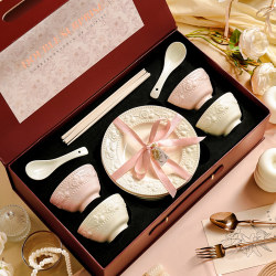 Ceramic Dinnerware Set, Bowls, Household Use, 2025 New Model, High Aesthetic Value, Wedding Gift, Housewarming Gift Box Ceramic Dinnerware Set, Bowls, Household Use, 2025 New Model, High Aesthetic Value, Wedding Gift, Housewarming Gift Box