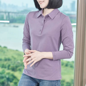 Good temperament, women's long-sleeved top, polo shirt, T-shirt, slim and slim modal base shirt, spring and autumn, can be worn outside 
Good temperament, women's long-sleeved top, polo shirt, T-shirt, slim and slim modal base shirt, spring and autumn, can be worn outside