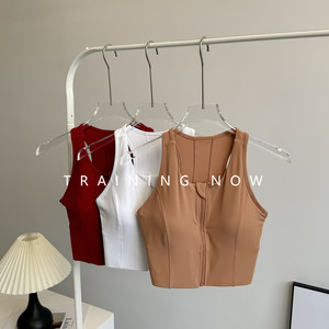 Integrated high-intensity sports underwear for women shockproof gathering running bra zipper fitness yoga vest summer 
Integrated high-intensity sports underwear for women shockproof gathering running bra zipper fitness yoga vest summer