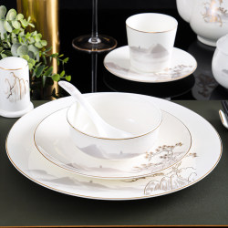 Hotel supplies Chinese ceramic tableware set club hotel box company unit commercial custom LOGO Hotel supplies Chinese ceramic tableware set club hotel box company unit commercial custom LOGO