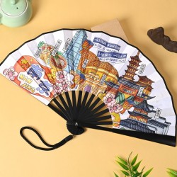 8inch Nanjing, Shanghai, Chongqing, Beijing, Changsha Attractions Souvenirs, Chinese-Style Folding Fans, Summer Portable Fans 8inch Nanjing, Shanghai, Chongqing, Beijing, Changsha Attractions Souvenirs, Chinese-Style Folding Fans, Summer Portable Fans