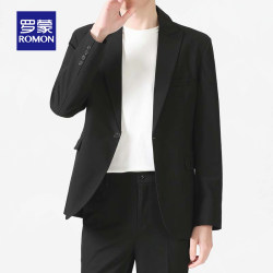 Romon Suit Men's Business Casual Thickened Autumn and Winter Small Suit Wedding Dress Formal Wear Youth Jacket Men Romon Suit Men's Business Casual Thickened Autumn and Winter Small Suit Wedding Dress Formal Wear Youth Jacket Men