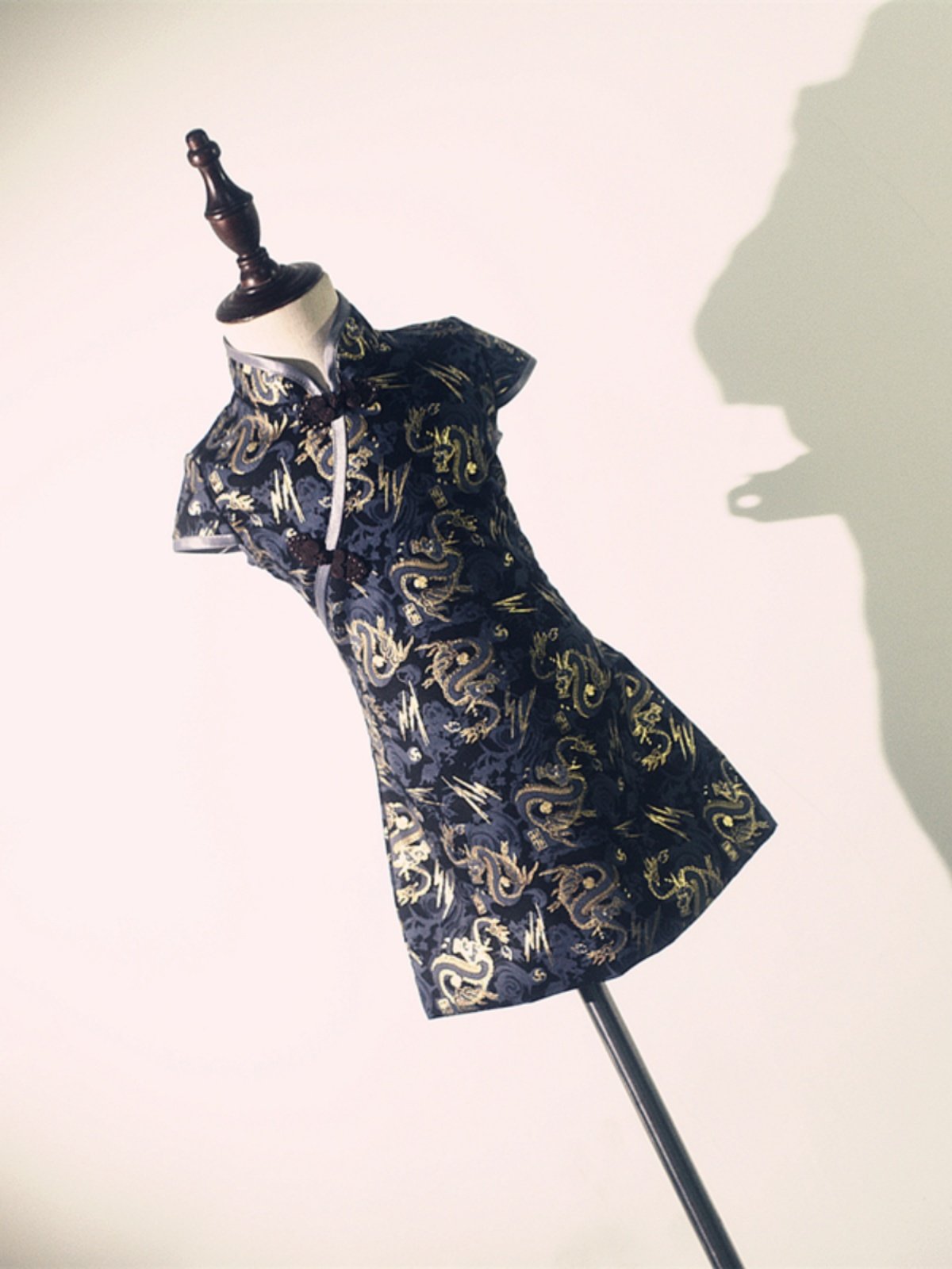 Cotton Floral Cheongsam Dress for Girls - Chinese Style Hanfu