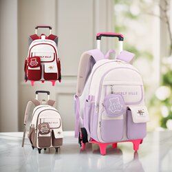 Junior high school students, elementary school students, third to sixth grade trolley school bags, can climb stairs, large capacity, girls, 2025 new style Junior high school students, elementary school students, third to sixth grade trolley school bags, can climb stairs, large capacity, girls, 2025 new style