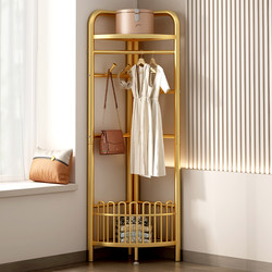 Corner Wardrobe Home Bedroom Metal Coat Rack Small Apartment Simple Clothes Hanger Floor-Standing Clothes Storage Rack Corner Wardrobe Home Bedroom Metal Coat Rack Small Apartment Simple Clothes Hanger Floor-Standing Clothes Storage Rack
