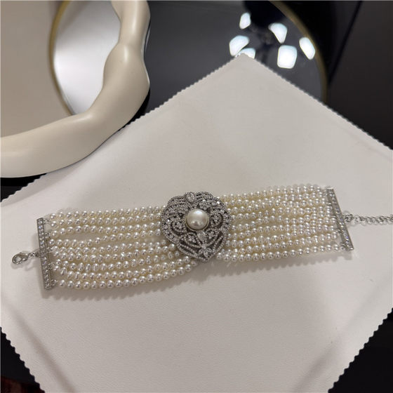New natural freshwater pearl bracelet niche design high-end multi-layer bracelet noble and atmospheric light luxury handpiece for women New natural freshwater pearl bracelet niche design high-end multi-layer bracelet noble and atmospheric light luxury handpiece for women