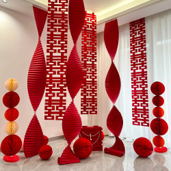 Wedding Room Decoration Set for the Bride and Groom, Engagement Ceremony, New House, Bedroom, Staircase, Living Room Background, Double Happiness Character Garland Decoration Wedding Room Decoration Set for the Bride and Groom, Engagement Ceremony, New House, Bedroom, Staircase, Living Room Background, Double Happiness Character Garland Decoration