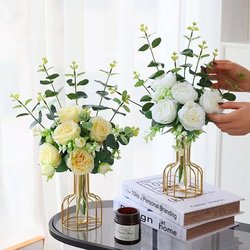 ins Artificial Peony Flowers, Artificial Flowers for Living Room Table Decoration, Eucalyptus Decorative Floral Ornaments, Home Accessories ins Artificial Peony Flowers, Artificial Flowers for Living Room Table Decoration, Eucalyptus Decorative Floral Ornaments, Home Accessories