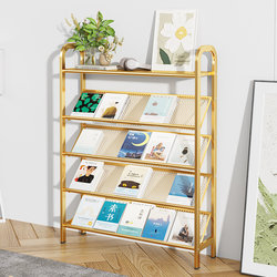 Wrought Iron Magazine Rack, Newspaper and Magazine Holder, Material Rack, Living Room Storage, Wall-Mounted Floor Bookshelf, Multi-Layer Simple Book and Magazine Display Rack Wrought Iron Magazine Rack, Newspaper and Magazine Holder, Material Rack, Living Room Storage, Wall-Mounted Floor Bookshelf, Multi-Layer Simple Book and Magazine Display Rack
