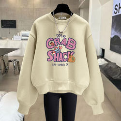 women's student tops with letter print round neck women's student tops with letter print round neck