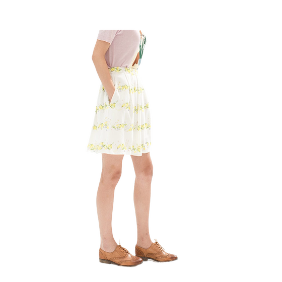 MISSPATINA British retro original lemon cat printing pattern cute half skirt
MISSPATINA British retro original lemon cat printing pattern cute half skirt
