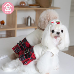 Weichong Town Autumn and Winter JK College Plaid Skirt Cute Pet Clothes Teddy Cat and Dog Clothing Apparel Manufacturer Weichong Town Autumn and Winter JK College Plaid Skirt Cute Pet Clothes Teddy Cat and Dog Clothing Apparel Manufacturer