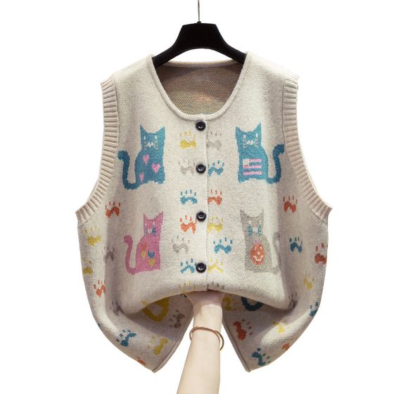 Cardigan knitted vest vest for women 2025 autumn and winter new style loose large size extra-size horse clip layered sweater vest
Cardigan knitted vest vest for women 2025 autumn and winter new style loose large size extra-size horse clip layered sweater vest