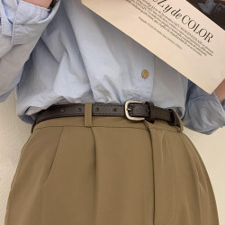 Korean Style ins Simple Thin Belt for Women, Retro Fashion Trendy Decorative Belt for Students, Suitable for Dresses and Jeans Korean Style ins Simple Thin Belt for Women, Retro Fashion Trendy Decorative Belt for Students, Suitable for Dresses and Jeans