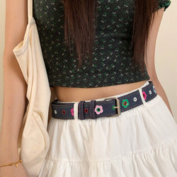 Dopamine Colorful Flower Belt for Women 2025 New Style Personalized Y2K Trendy Belt for Jeans Waist Cincher Dopamine Colorful Flower Belt for Women 2025 New Style Personalized Y2K Trendy Belt for Jeans Waist Cincher