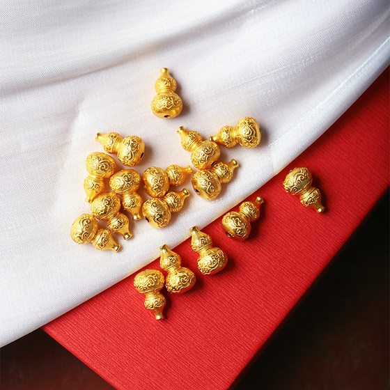 925 sterling silver ancient gold cloud pattern through hole small gourd accessories for women's bracelet beading material accessories beads
925 sterling silver ancient gold cloud pattern through hole small gourd accessories for women's bracelet beading material accessories beads