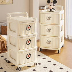 Snack Cart Storage Rack Drawer-Type Home Living Room Storage Cabinet Floor-Standing Mobile Toy Baby Products Shelf Snack Cart Storage Rack Drawer-Type Home Living Room Storage Cabinet Floor-Standing Mobile Toy Baby Products Shelf