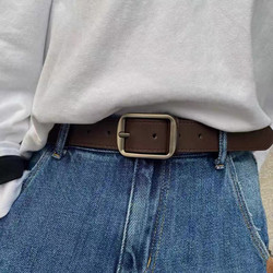 High-End Belt for Women, Korean Style 2024 New Versatile Belt for Jeans, Decorative Belt for Men, Student Belt, Matte Silver High-End Belt for Women, Korean Style 2024 New Versatile Belt for Jeans, Decorative Belt for Men, Student Belt, Matte Silver