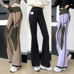 Women's Autumn and Winter Fleece-Lined Thickened Flared Shark Pants, High-Waisted, Tummy Control, Butt-Lifting, Slimming, Outerwear Leggings with Pockets, Yoga Pants Women's Autumn and Winter Fleece-Lined Thickened Flared Shark Pants, High-Waisted, Tummy Control, Butt-Lifting, Slimming, Outerwear Leggings with Pockets, Yoga Pants