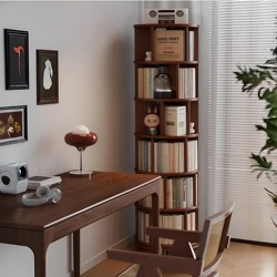 Solid Wood Rotating Bookshelf Floor-Standing Storage Rack Student Movable Bookcase 360-Degree Corner Household Round Picture Book Rack Solid Wood Rotating Bookshelf Floor-Standing Storage Rack Student Movable Bookcase 360-Degree Corner Household Round Picture Book Rack