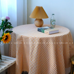 Sushi Home Ins Style Orange Plaid Tablecloth Sushi Home Ins Style Orange Plaid Tablecloth