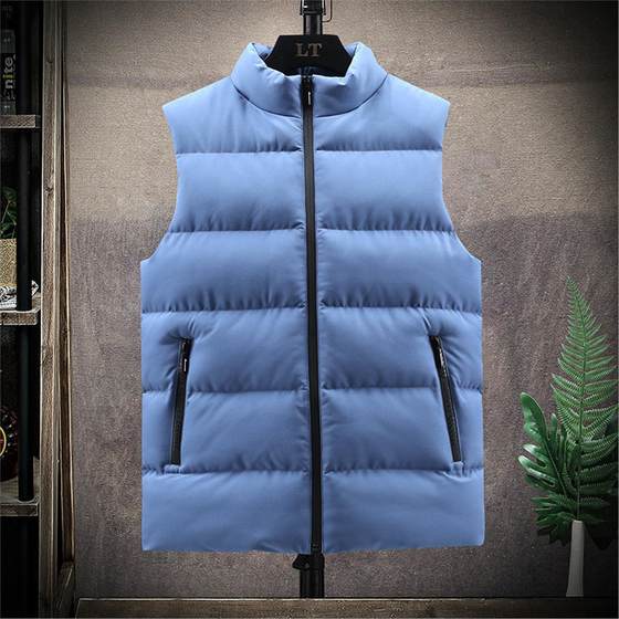 Vest men's autumn and winter light and thin trendy sleeveless vest new style outer vest jacket horse clip men's collar Vest men's autumn and winter light and thin trendy sleeveless vest new style outer vest jacket horse clip men's collar