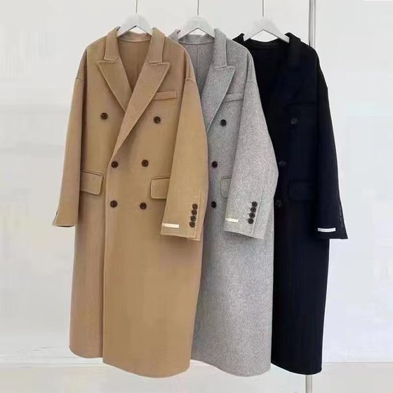 Double-breasted wool double-sided cashmere coat for women 2024 autumn and winter new mid-length Korean loose wool jacket
Double-breasted wool double-sided cashmere coat for women 2024 autumn and winter new mid-length Korean loose wool jacket