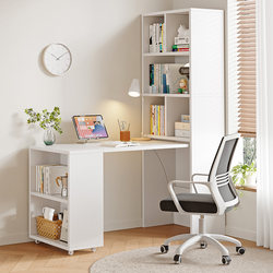 Household Multifunctional Foldable Desk with Bookcase and Bookshelf Integrated, Extendable Computer Desk, Desktop Study and Office Desk Household Multifunctional Foldable Desk with Bookcase and Bookshelf Integrated, Extendable Computer Desk, Desktop Study and Office Desk