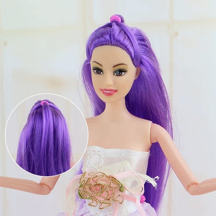 儿童玩具芭比娃娃裸娃素体芭比头饰蛋糕烘焙娃通用多种原创发型