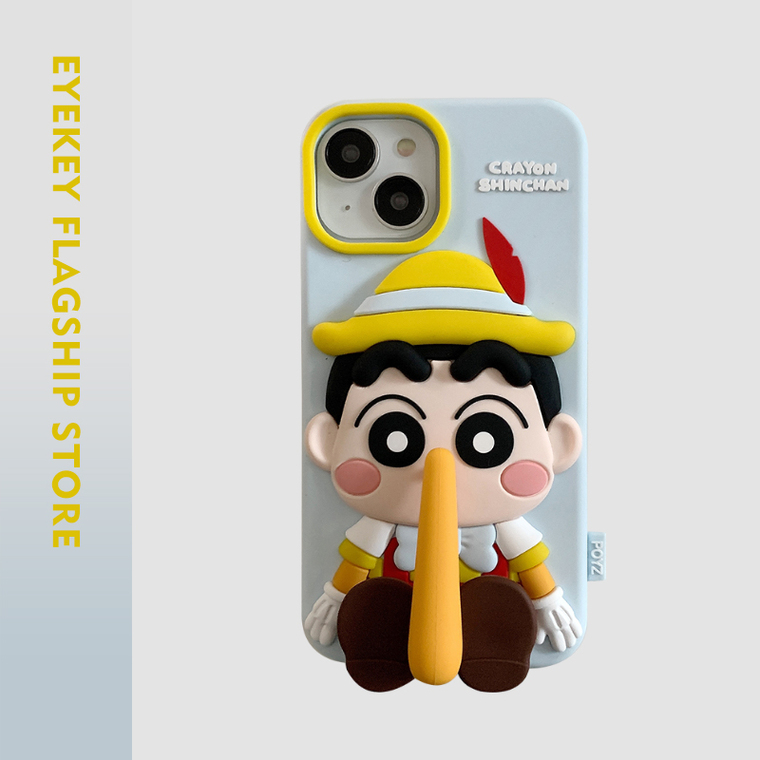 Pinochio Funny Unique Funny 3D Cartoon Creative Soft Cute Girls 15, 14, 13, 12, 11 iPhone Case