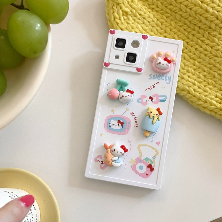 Cute HelloKitty 3DSoft Girls 15, 14, 13, 12, 11 iPhone Case