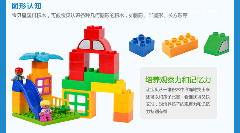 乐高式拼装积木幼儿园娃娃桌面3岁以下塑料男孩玩具臭积木图片