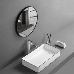 Side-Mounted Drain Hole Balcony Washing Machine Ceramic Washbasin Single-Hole Side-Mounted Countertop Basin Square Household Integrated Basin Side-Mounted Drain Hole Balcony Washing Machine Ceramic Washbasin Single-Hole Side-Mounted Countertop Basin Square Household Integrated Basin