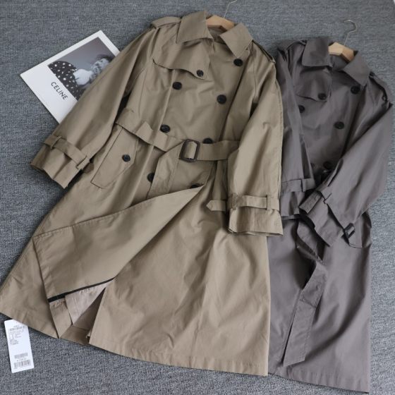 Original good product for women's autumn new loose temperament versatile double-breasted waist-hugging design long windbreaker jacket
Original good product for women's autumn new loose temperament versatile double-breasted waist-hugging design long windbreaker jacket